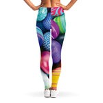 Pile Of Colorful Easter Eggs Print Women's Leggings