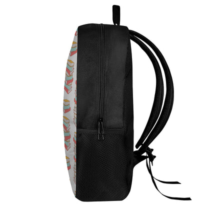 Pile Of Reading Books Pattern Print 17 Inch Backpack