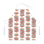 Pile Of Reading Books Pattern Print Adjustable Apron