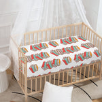 Pile Of Reading Books Pattern Print Baby Crib Sheet