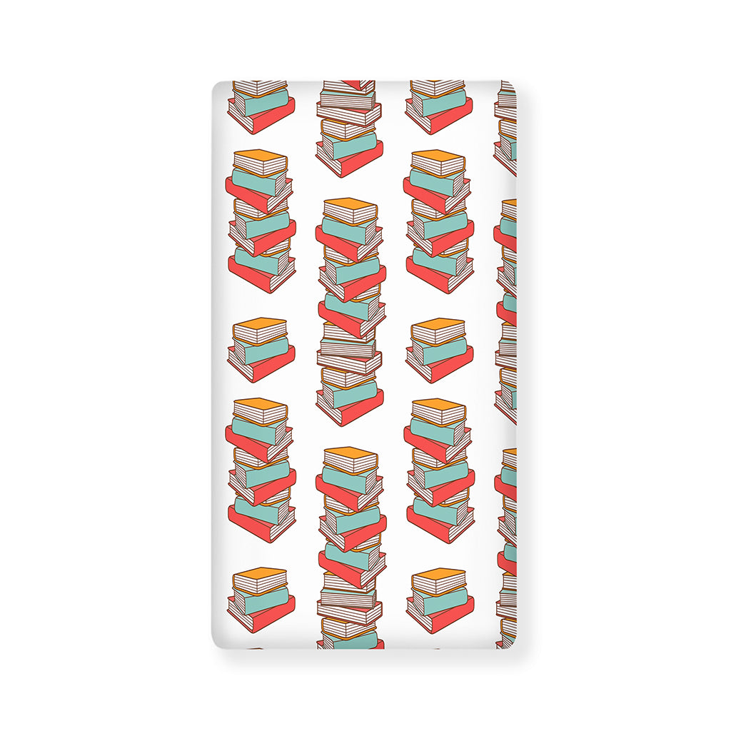 Pile Of Reading Books Pattern Print Baby Crib Sheet
