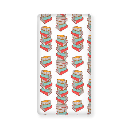 Pile Of Reading Books Pattern Print Baby Crib Sheet