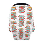 Pile Of Reading Books Pattern Print Baby Seat Cover