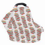 Pile Of Reading Books Pattern Print Baby Seat Cover