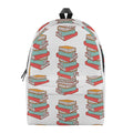Pile Of Reading Books Pattern Print School Backpack