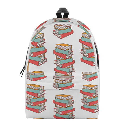 Pile Of Reading Books Pattern Print Backpack