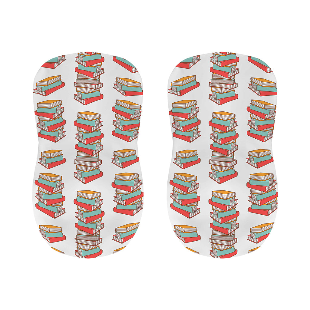 Pile Of Reading Books Pattern Print Bar Stool Covers