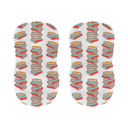 Pile Of Reading Books Pattern Print Bar Stool Covers