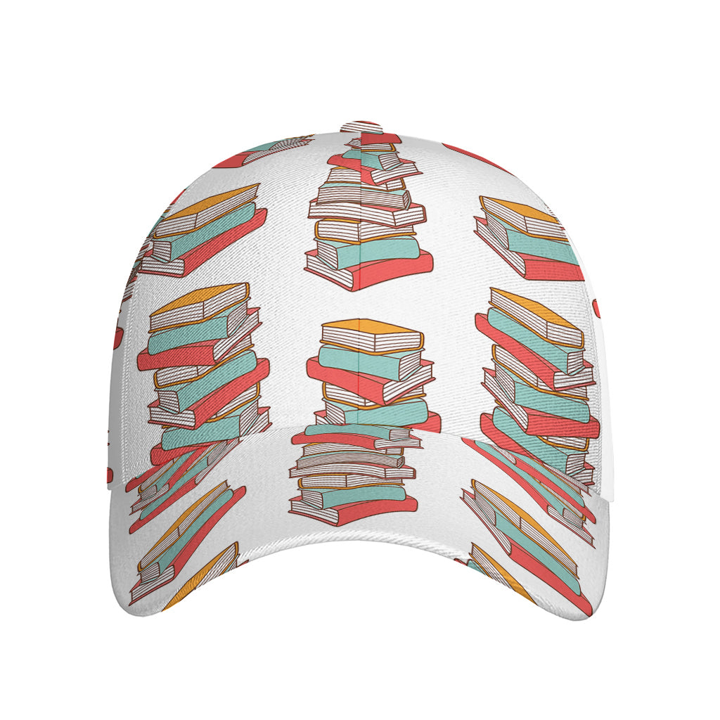 Pile Of Reading Books Pattern Print Baseball Cap