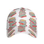Pile Of Reading Books Pattern Print Baseball Cap