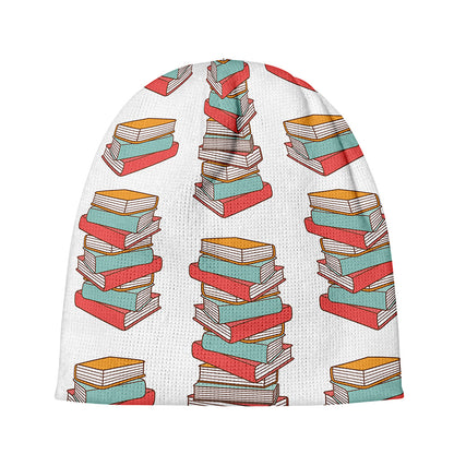 Pile Of Reading Books Pattern Print Beanie
