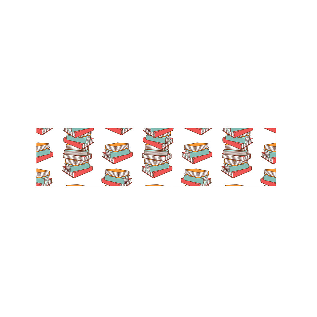 Pile Of Reading Books Pattern Print Bed Runner