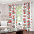 Pile Of Reading Books Pattern Print Dimout Grommet Curtains