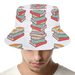 Pile Of Reading Books Pattern Print Bucket Hat