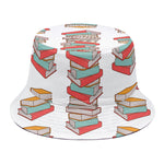 Pile Of Reading Books Pattern Print Bucket Hat