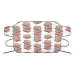 Pile Of Reading Books Pattern Print Car Windshield Snow Cover