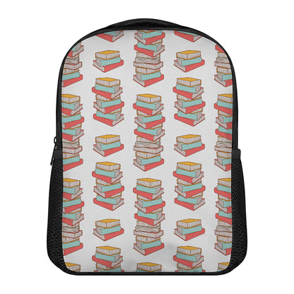 Pile Of Reading Books Pattern Print Casual Backpack