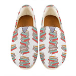 Pile Of Reading Books Pattern Print Casual Shoes