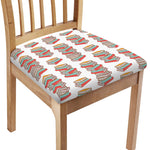 Pile Of Reading Books Pattern Print Chair Cushion Cover