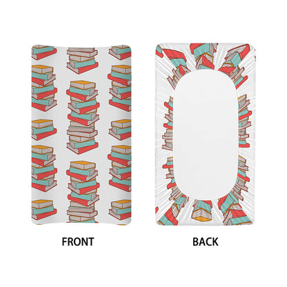 Pile Of Reading Books Pattern Print Changing Pad Cover