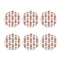Pile Of Reading Books Pattern Print Coaster Set