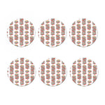 Pile Of Reading Books Pattern Print Coaster Set