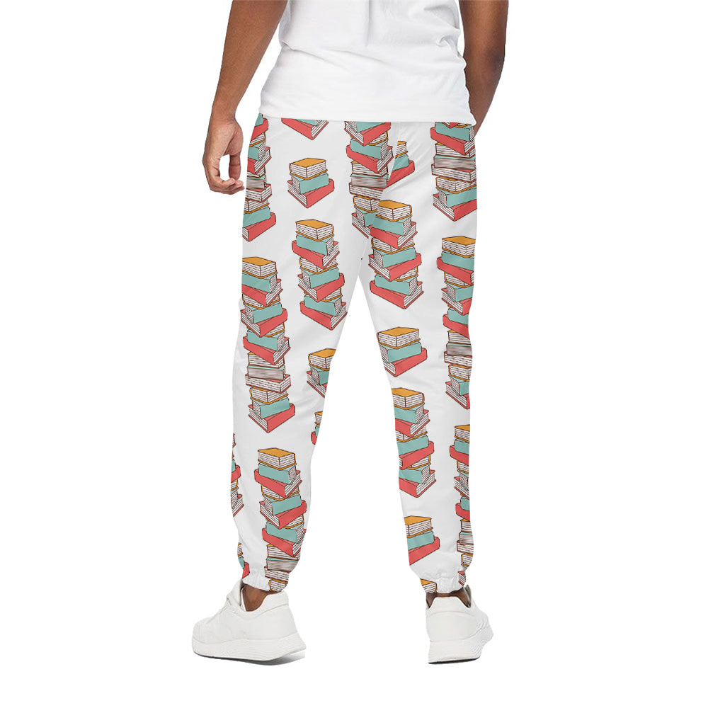 Pile Of Reading Books Pattern Print Cotton Pants