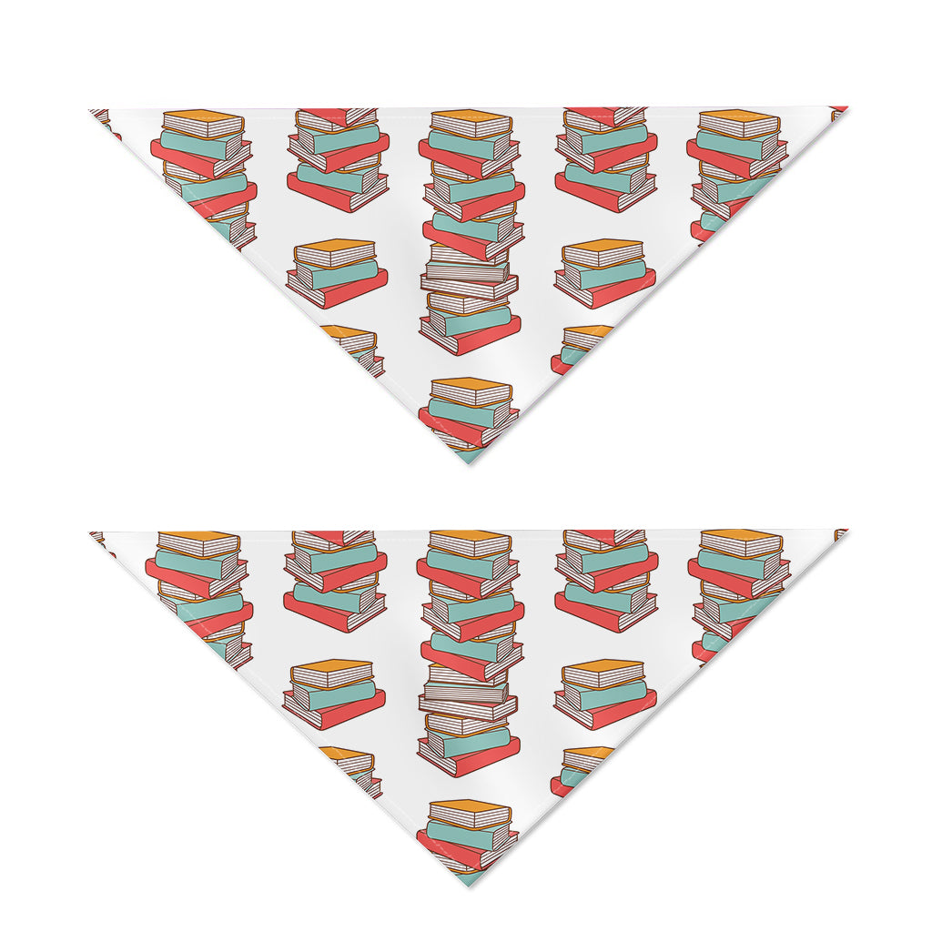 Pile Of Reading Books Pattern Print Dog Bandana