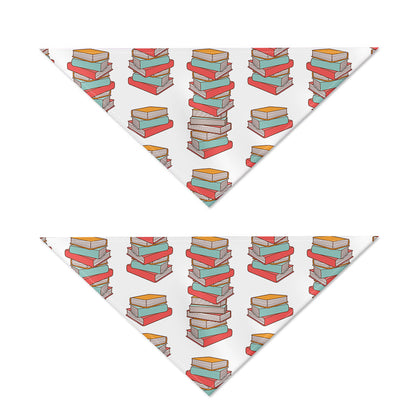 Pile Of Reading Books Pattern Print Dog Bandana