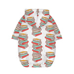 Pile Of Reading Books Pattern Print Dog Zip Up Hoodie