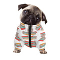 Pile Of Reading Books Pattern Print Dog Zip Up Jacket