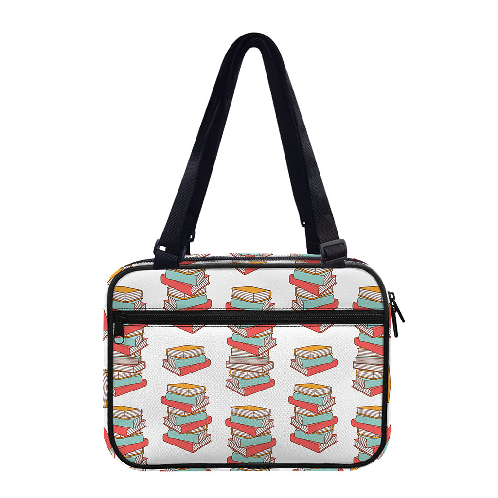 Pile Of Reading Books Pattern Print Double Strap Bible Bag