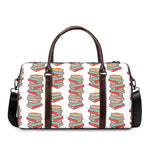 Pile Of Reading Books Pattern Print Duffle Bag