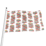 Pile Of Reading Books Pattern Print Flag