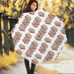 Pile Of Reading Books Pattern Print Foldable Umbrella