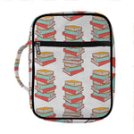 Pile Of Reading Books Pattern Print Front Pocket Bible Bag