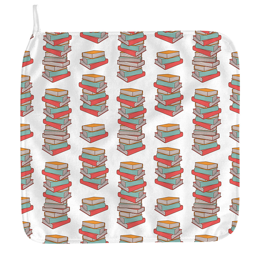 Pile Of Reading Books Pattern Print Hand Towel