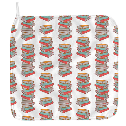 Pile Of Reading Books Pattern Print Hand Towel