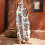 Pile Of Reading Books Pattern Print Harem Pants