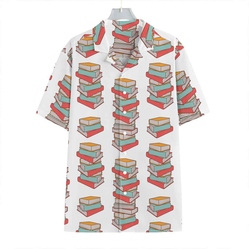 Pile Of Reading Books Pattern Print Hawaiian Shirt