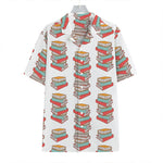 Pile Of Reading Books Pattern Print Hawaiian Shirt