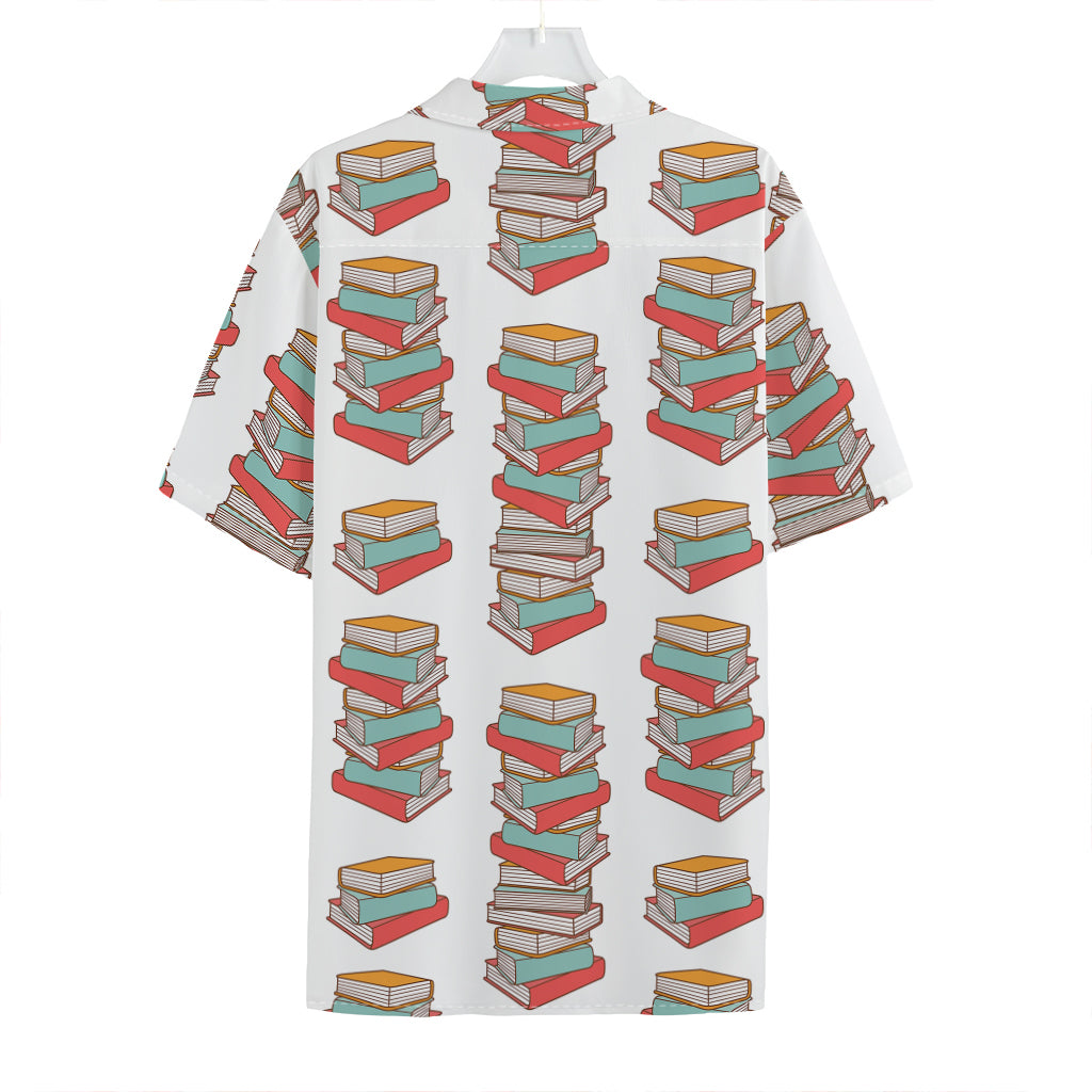 Pile Of Reading Books Pattern Print Hawaiian Shirt