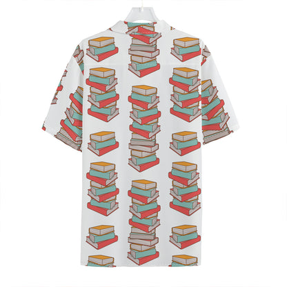 Pile Of Reading Books Pattern Print Hawaiian Shirt