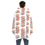 Pile Of Reading Books Pattern Print Hoodie Blanket