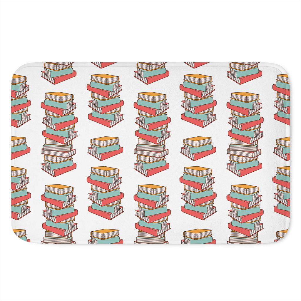 Pile Of Reading Books Pattern Print Indoor Door Mat