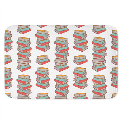 Pile Of Reading Books Pattern Print Indoor Door Mat