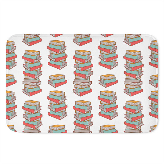 Pile Of Reading Books Pattern Print Indoor Door Mat