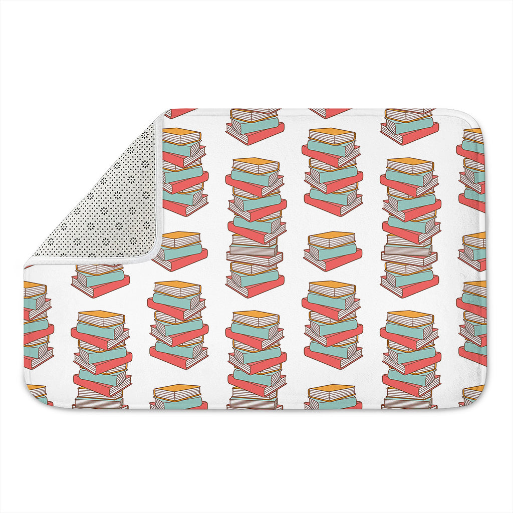 Pile Of Reading Books Pattern Print Indoor Door Mat