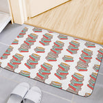 Pile Of Reading Books Pattern Print Indoor Door Mat