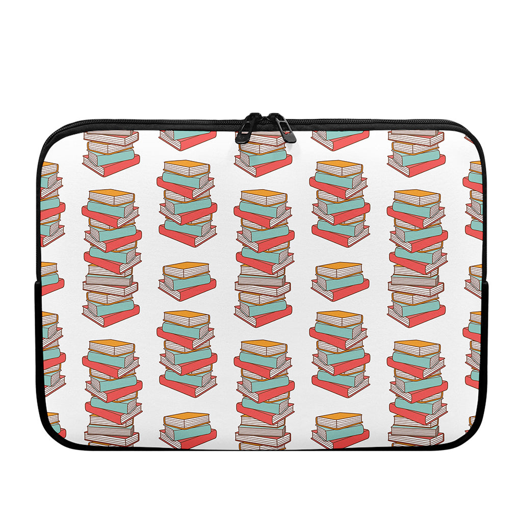 Pile Of Reading Books Pattern Print Laptop Sleeve